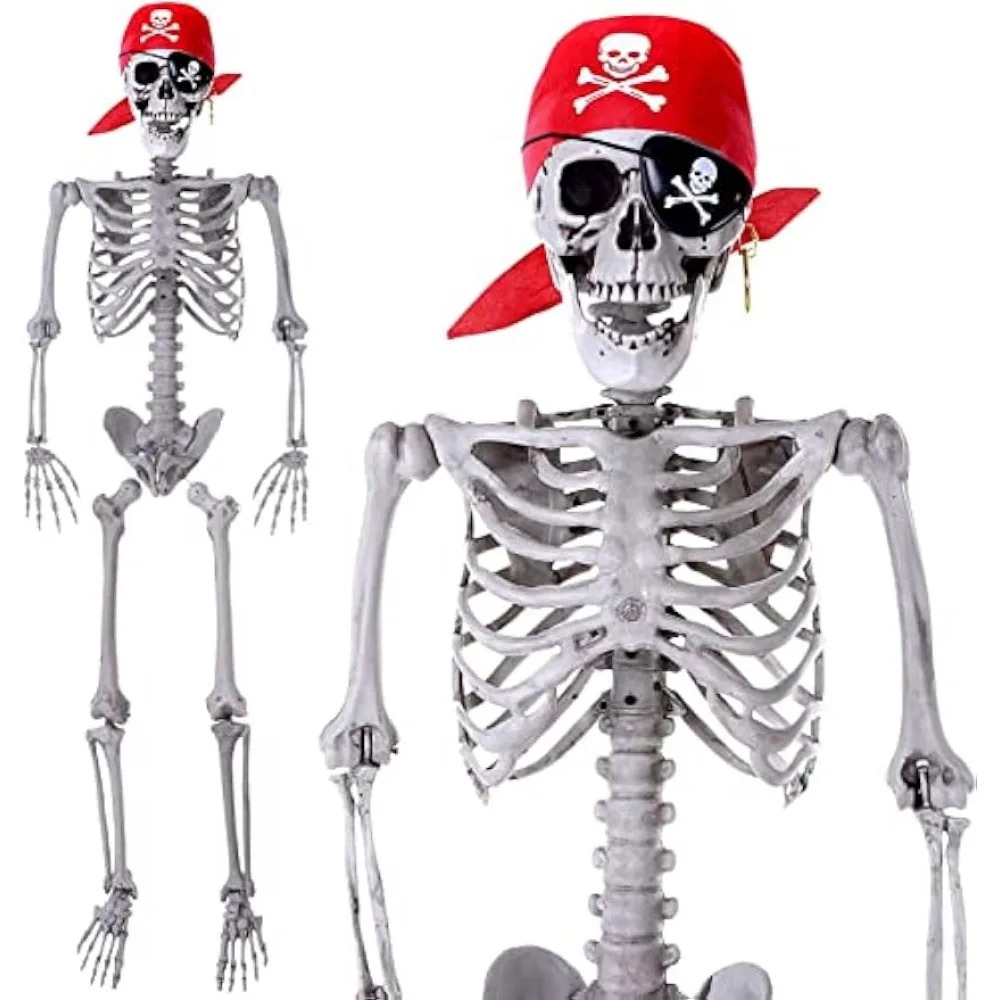 

Украшения для Хэллоуина-5 футов незаменимый скелет для Хэллоуина-полный полноразмерный Скелет реквизит с подвижными суставами домашний декор