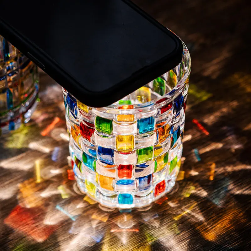 Стеклянная Кружка Северной Европы креативная настольная цветная плетеная