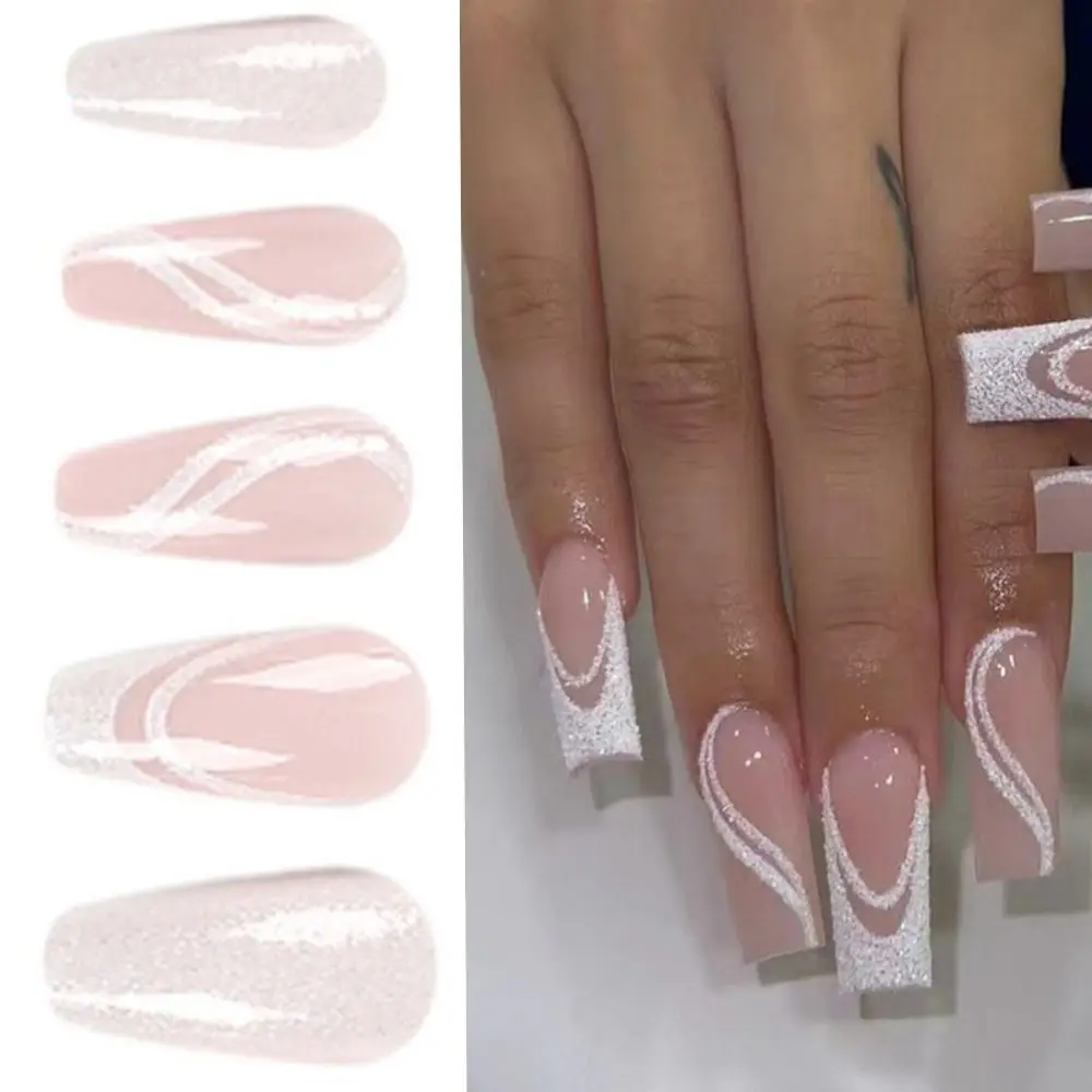 

24 шт., накладные ногти с полным покрытием