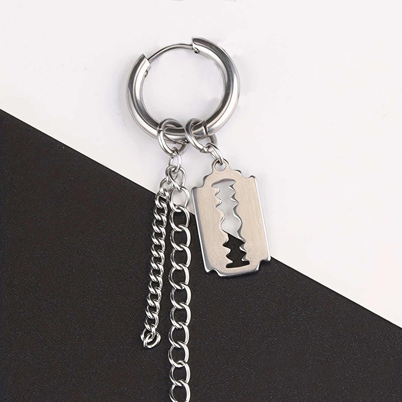 1 пара серег-гвоздиков в стиле панк-готика из нержавеющей стали креативная