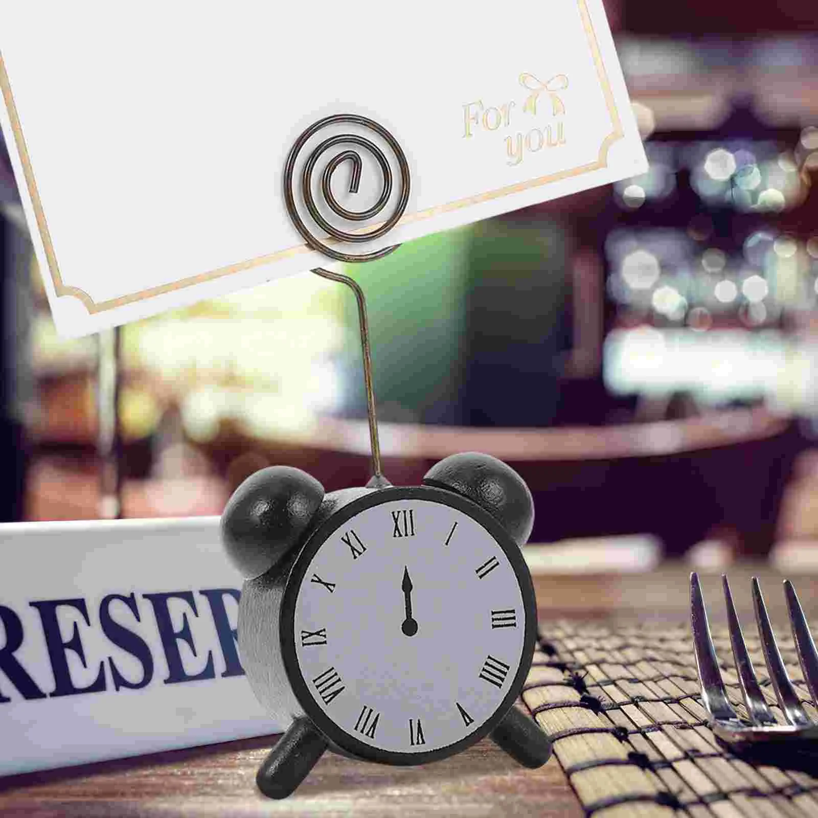 

2 Pcs Phone Accessories Place Card Holder Desktop Clip Seat Multi-function Message Clips Party