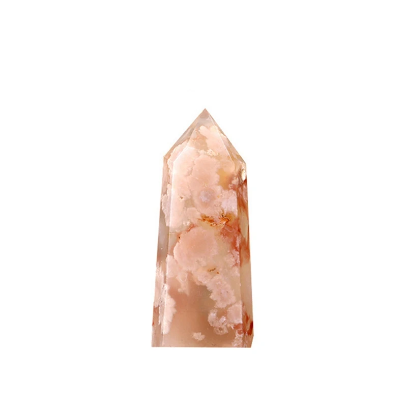 

Натуральный кристаллический кварцевый точечный лечебный камень, вишневый цветок, драгоценный Агат, обелиск, каменная башня, домашний декор