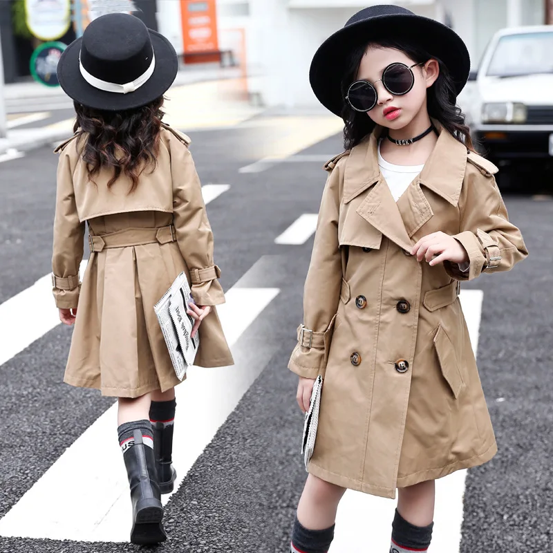 

Autumn Windbreaker Girl Jacket Manteau Fille Kids Coats Baby Clothes Outerwear Girls Trench Children Clothing Overcoat Jackets