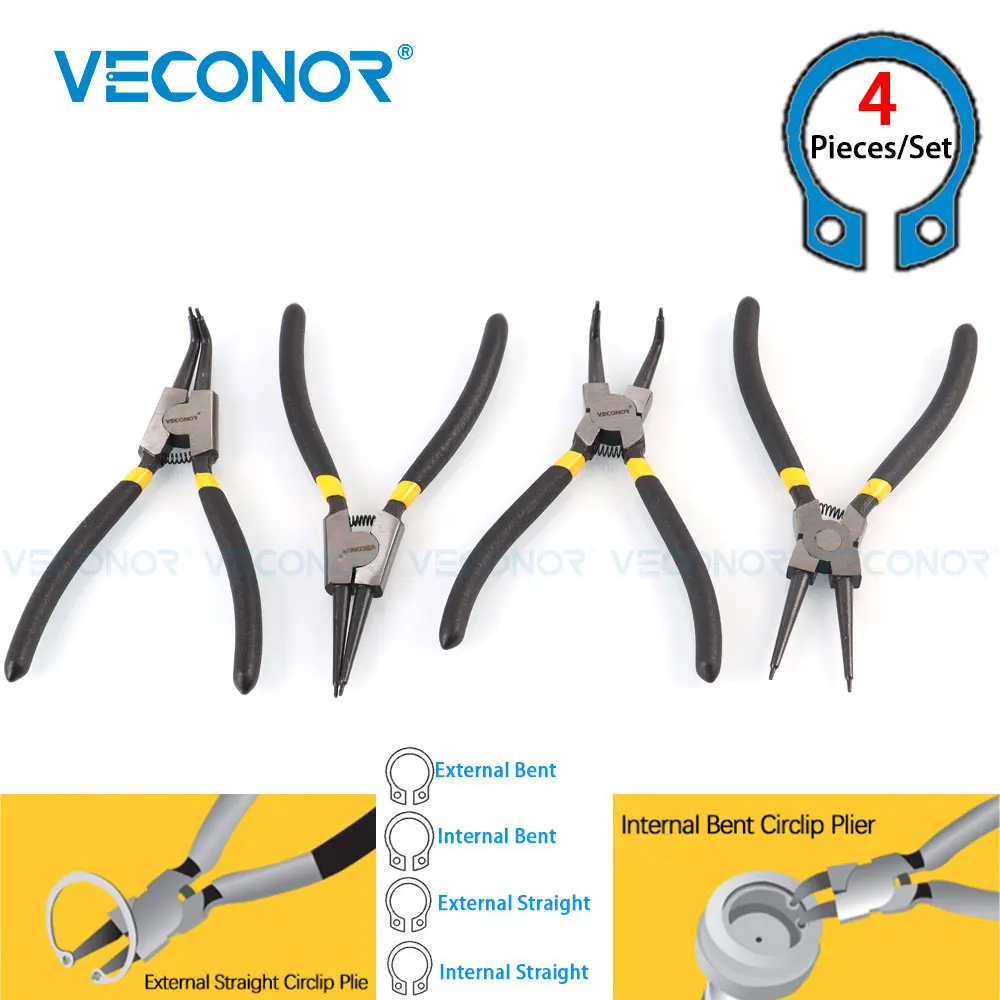 

4 шт., 6-дюймовые щипцы для стопорных колец