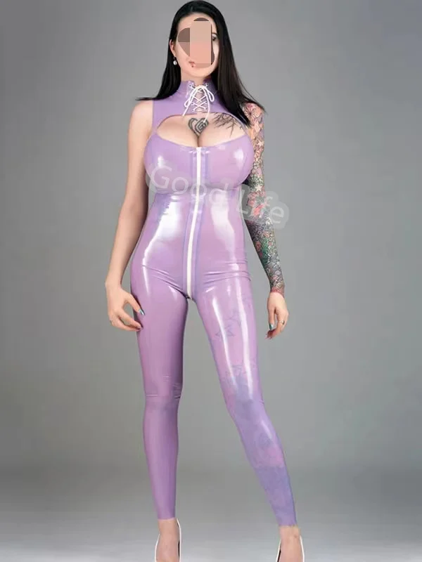 

Боди ручной работы из натурального латекса, без рукавов, на молнии спереди