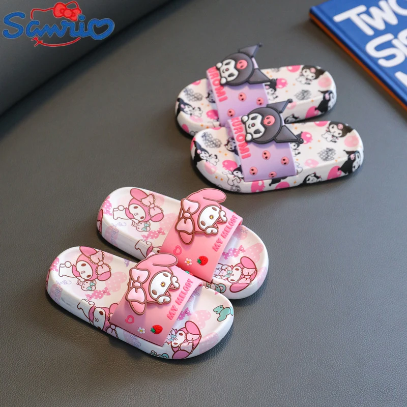 

Новинка, милые детские тапочки с рисунком, летний супер милый Coolommy Home, Нескользящие, одно слово, подарок для девочки