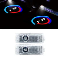 2 pieces led car door light automobile external accessories welcome light for bmw 3 series f30 car logo auto hd projector lamp