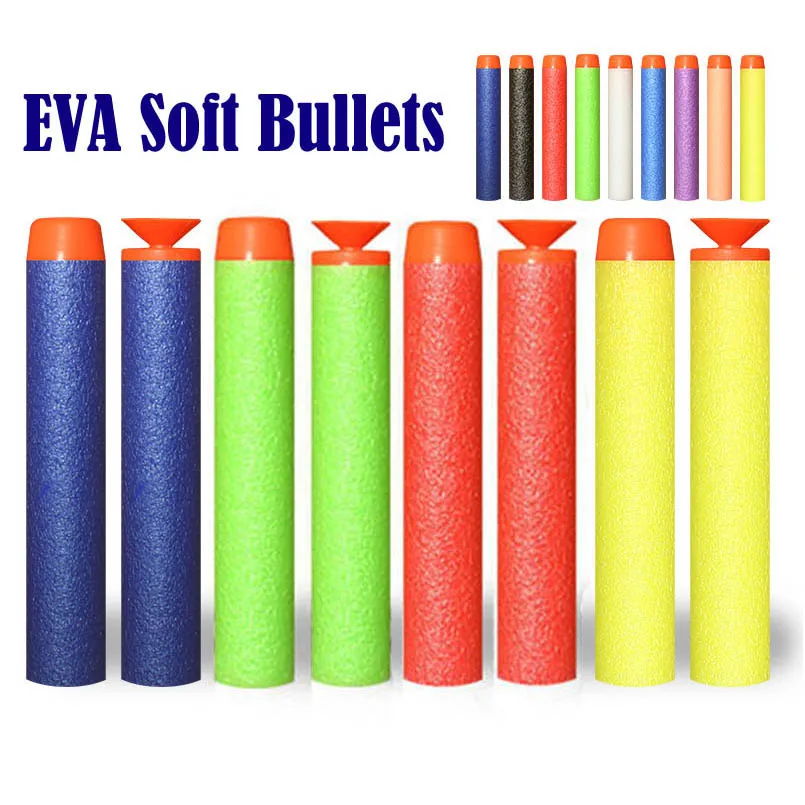 

50/100Pcs 7.2cm EVA Soft Bullets for Nerf Hollow Hole Head Refill Darts Outdoor Toy Boys Gun for Series Blasters Children Gifts