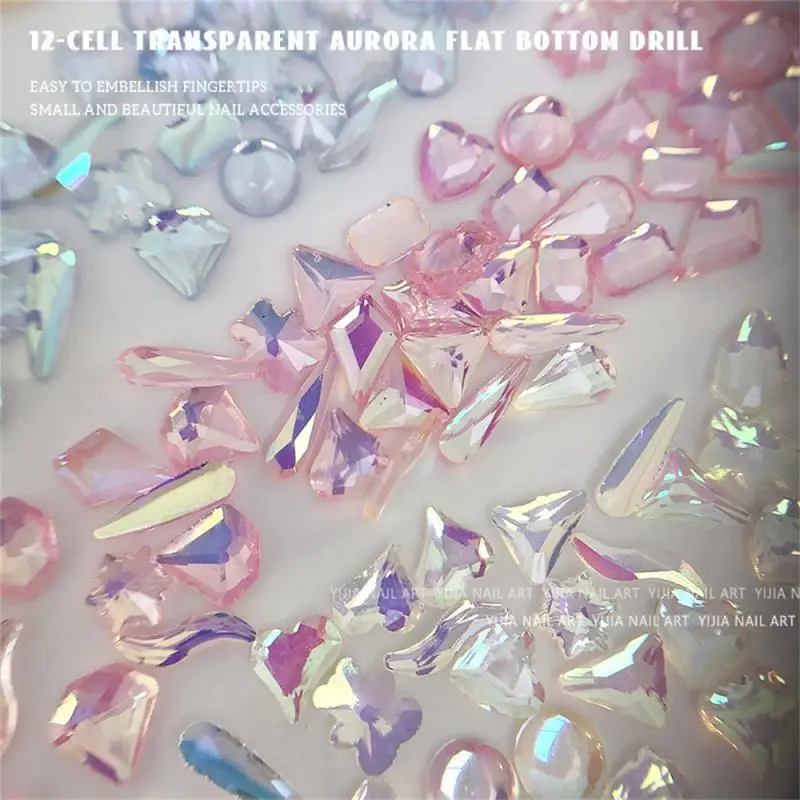 

Nail Accessories Aurora Diamond Shimmer Illusion Glitter Beauty Nail Jewelry Mixed Nail Decoration Colorful Nail Art Nail Tool