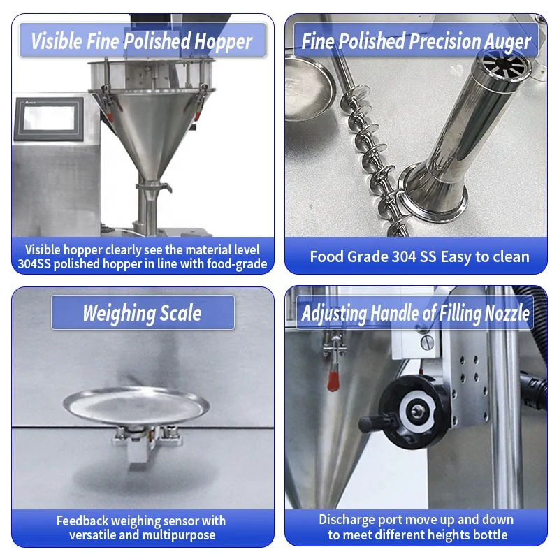 Оптовая продажа настольный полуавтоматический шнековый винтовой наполнитель