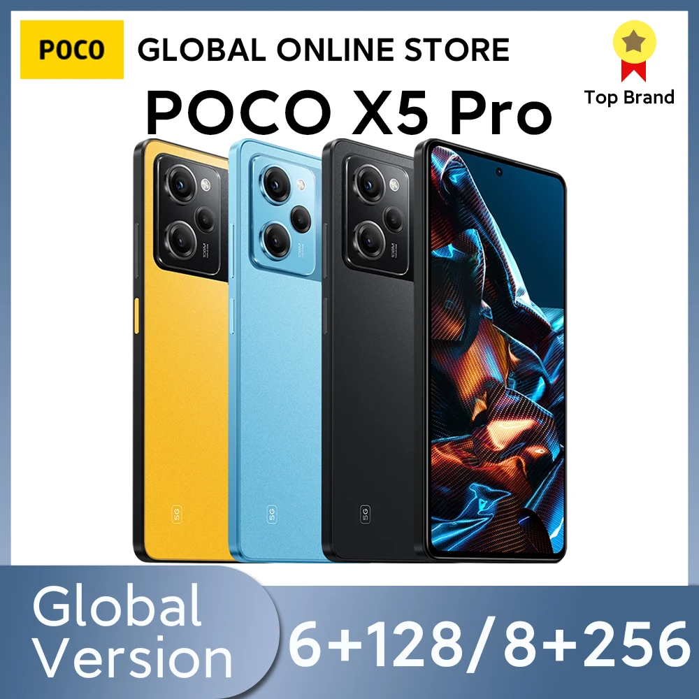 Global Version POCO X5 Pro 5G 6GB 128GB/8GB 256GB Snapdragon 778G 120Hz Flow AMOLED DotDisplay 108MP 67W NFC Original