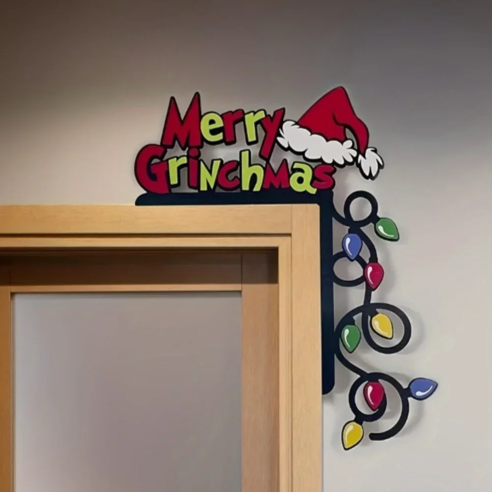 Праздничная рождественская световая гирлянда дверной топпер - домашний декор sans