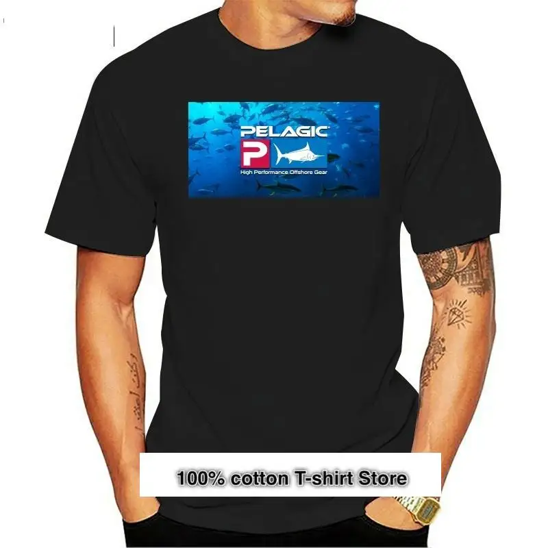 

Camiseta Pelagic de Color azul marino, camiseta de manga corta, talla M-2XL