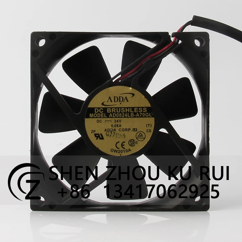 Чехол вентилятор охлаждения для ADDA 12V 48V DC24V 0.09A EC AC 80x80x25 мм 2-проводной инвертор Осевой поток Центробежная вентиляция