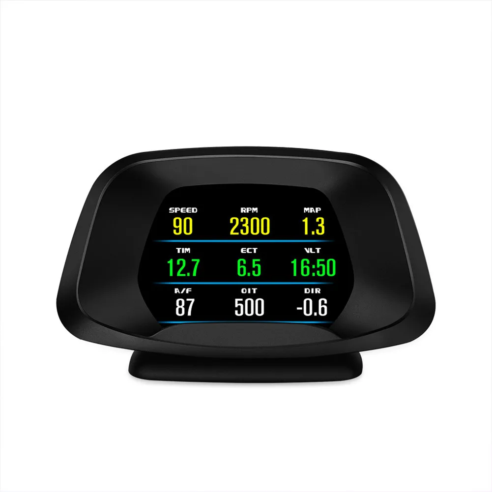 

Портативный автомобильный монитор HUD P19 для бензиновых автомобилей OBD2, произведенных в других странах после 2008 GPS-режима OBD