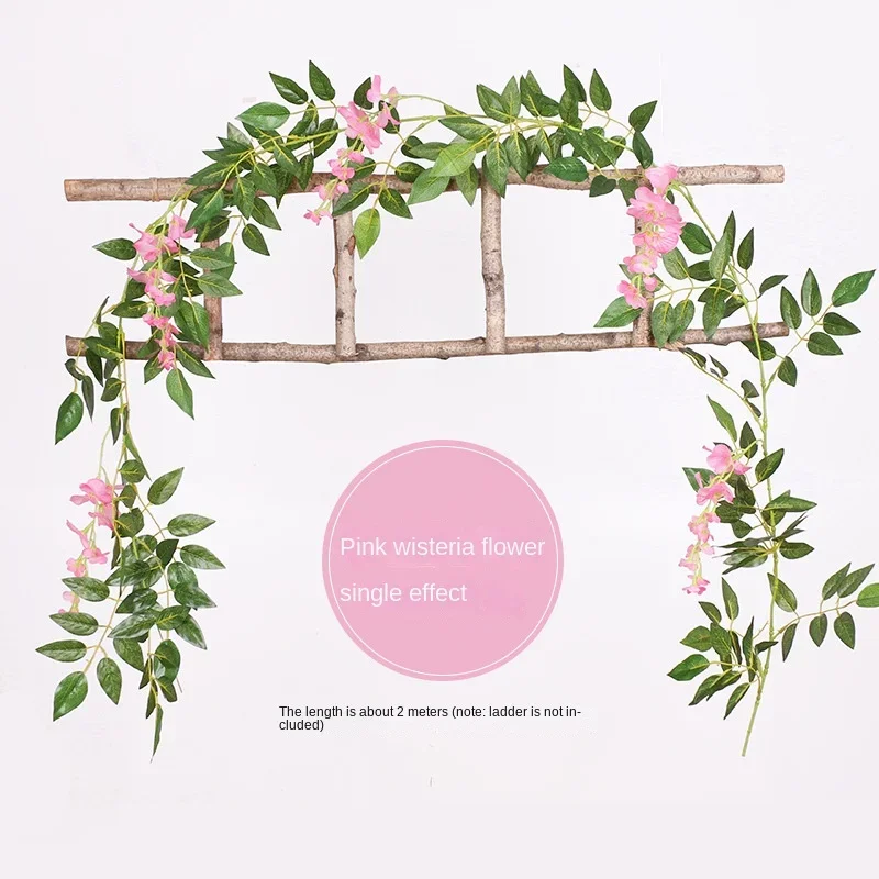 

Искусственная глициния из ротанга 2 м белая