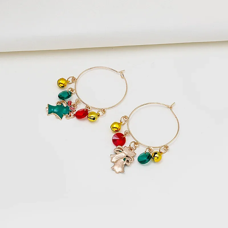 Рождественские серьги-колокольчики с героями мультфильмов