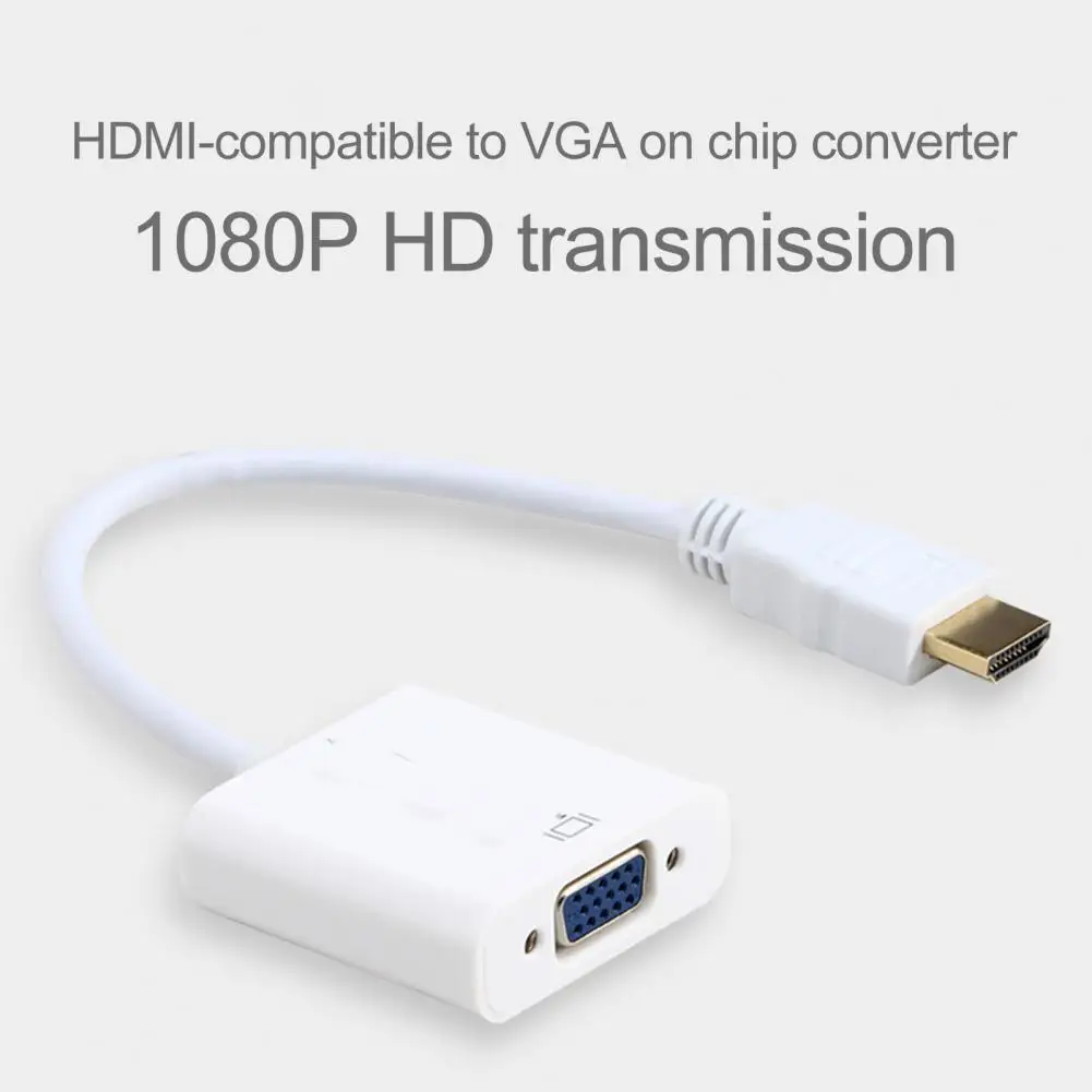 

Кабель-адаптер hdmi-vga, стабильная передача цифрового сигнала в аналоговый, 25 см, 1080P