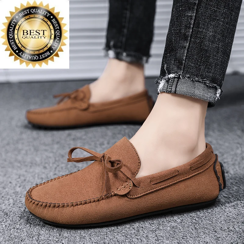 

Loafers Sale Cheap 2024 Hot Shoes Men Handmade Breathable Flock Flat Casual Low Slip-on Driving Espadrilles