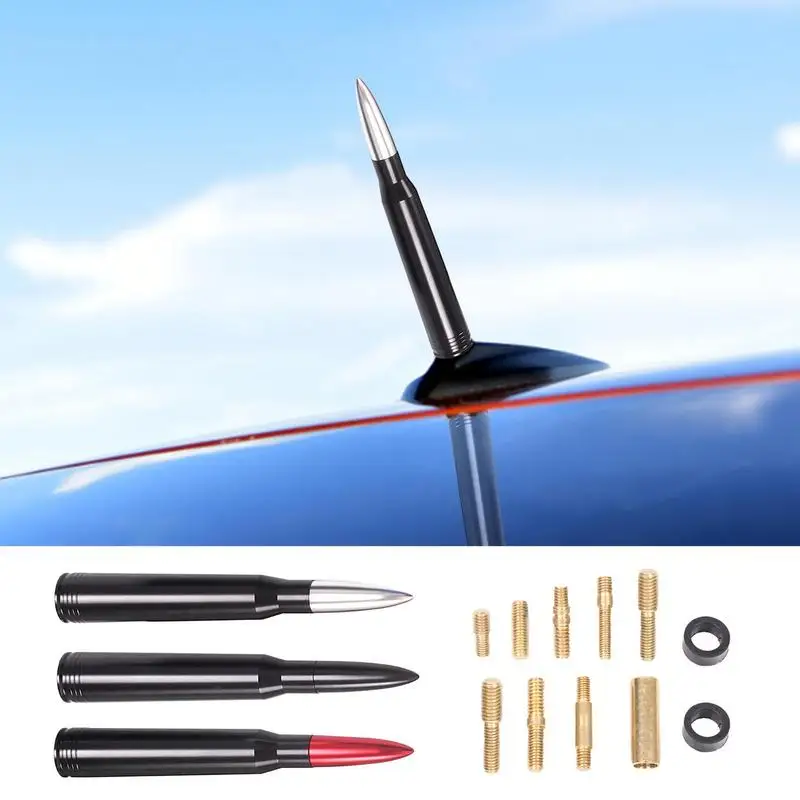

Universal Car Radio Antenna Aluminum Alloy Material Bullet Roof Radio FM Signal Design For All Car Models Aerials Antenna