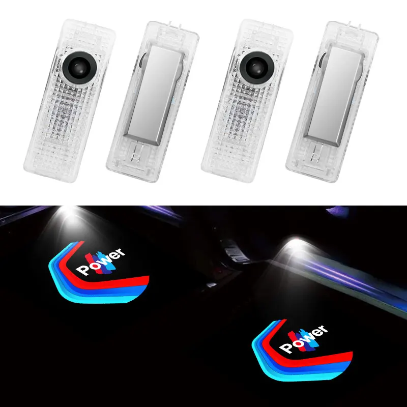 

2Pieces/Set Car Door Welcome Light For BMW Power Logo Auto HD LED Laser Projector Warning Ghost Lamp External Accessories