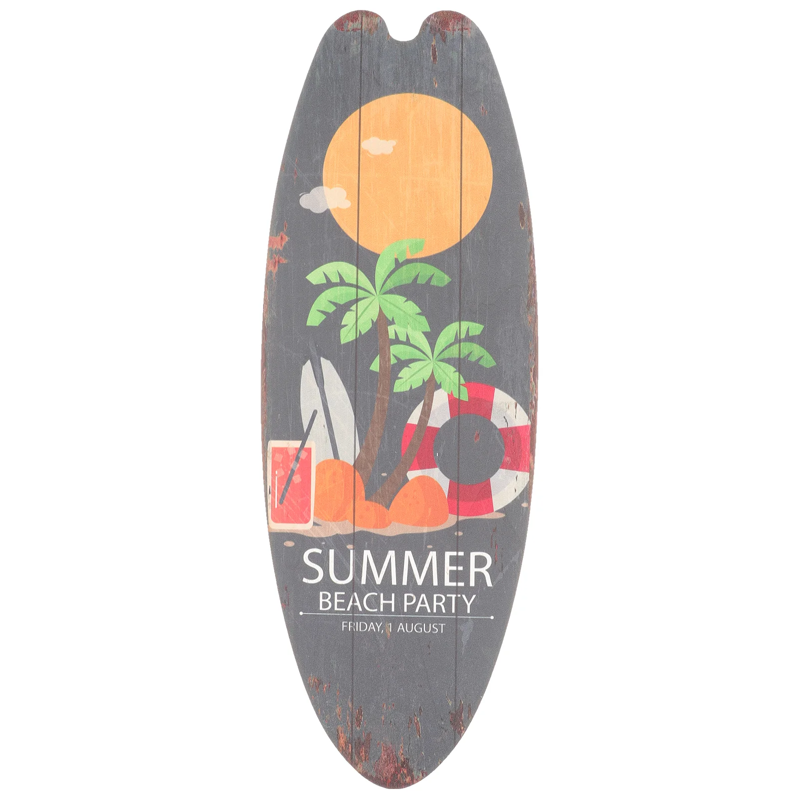 

Surfboard Sign Wall Plaque Wooden Signs Decoration Hanging Beach Decor Summer Wood Board Nautical Door Sea Outdoor Coastal