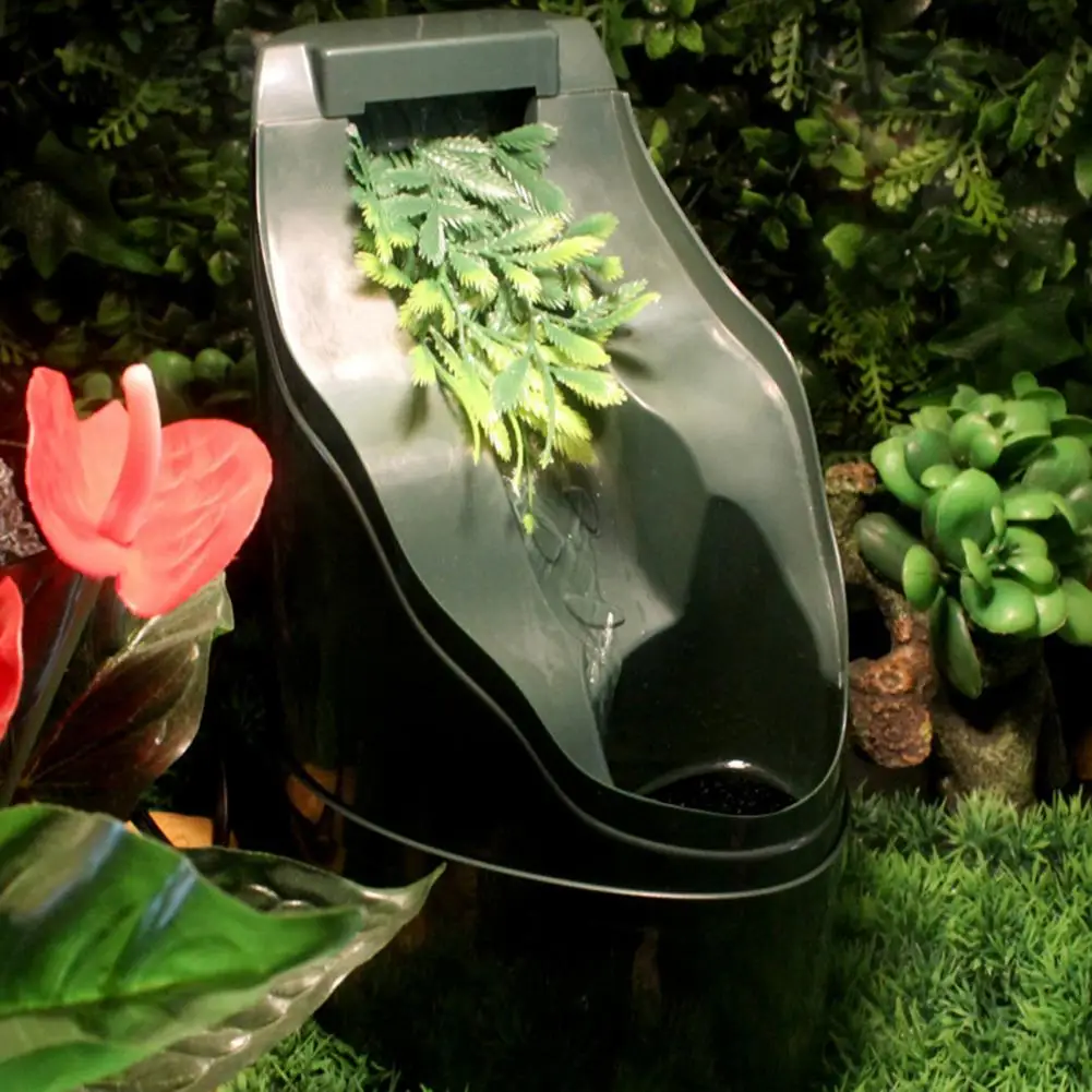 

Питьевой фонтан для рептилий с насосом, регулируемая двойная фильтрация, экономия пространства, ландшафтный пластиковый фонтан для воды в ...