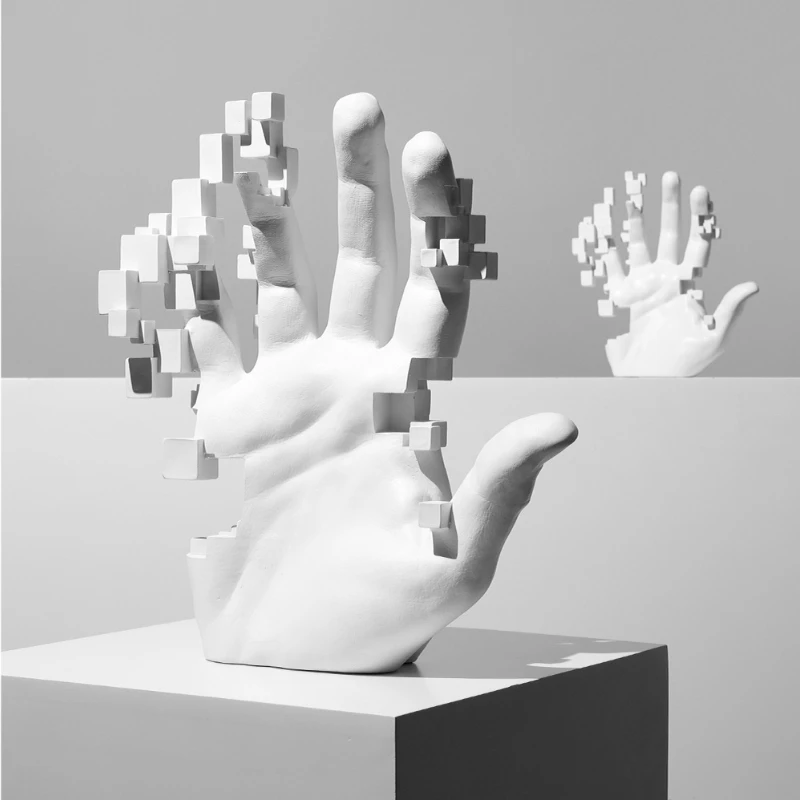 

White Artistic Hand Art Body Statue abstract sculptures Modern simplicity Home decorations Living room Bookcase Room Mesa decor