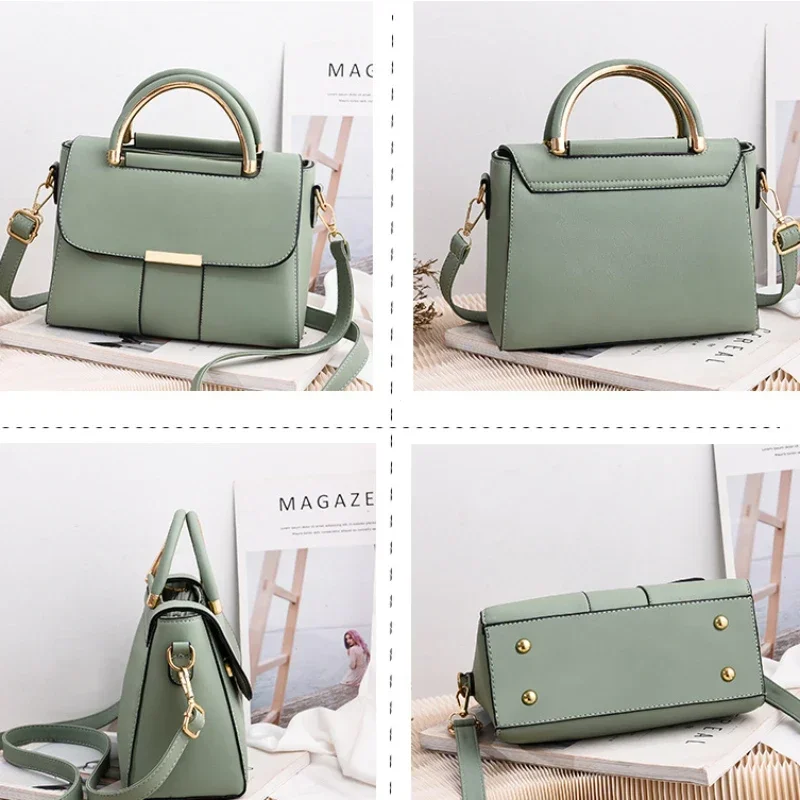 Простая женская сумка из искусственной кожи модная маленькая с ручкой