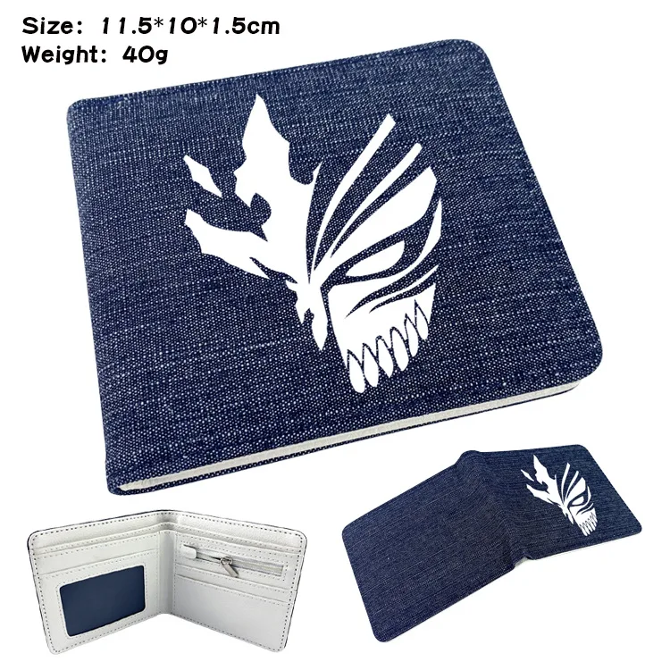 E-Mell Bleach Kurosaki Ichigo Inoue Orihime Kuchiki Rukia Ichimaru Gin Byakuya Hitsugaya Toushirou Canvas TwoFolded Short Wallet