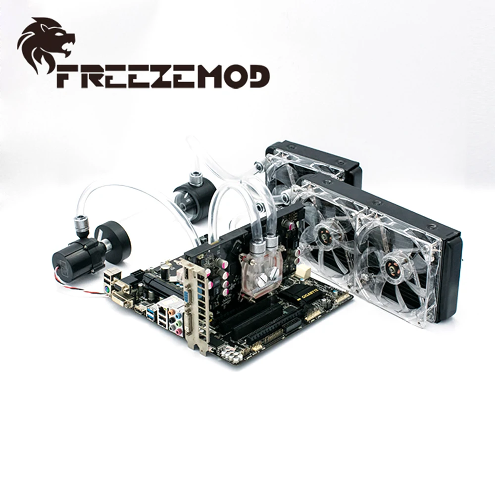 

FREEZEMOD 120mm 240mm 360mm Water Cooler Soft Tube Kit Hose Pipe Set Radiator Water Cooling MOD RGB Fan CPU Block Bundle Simple