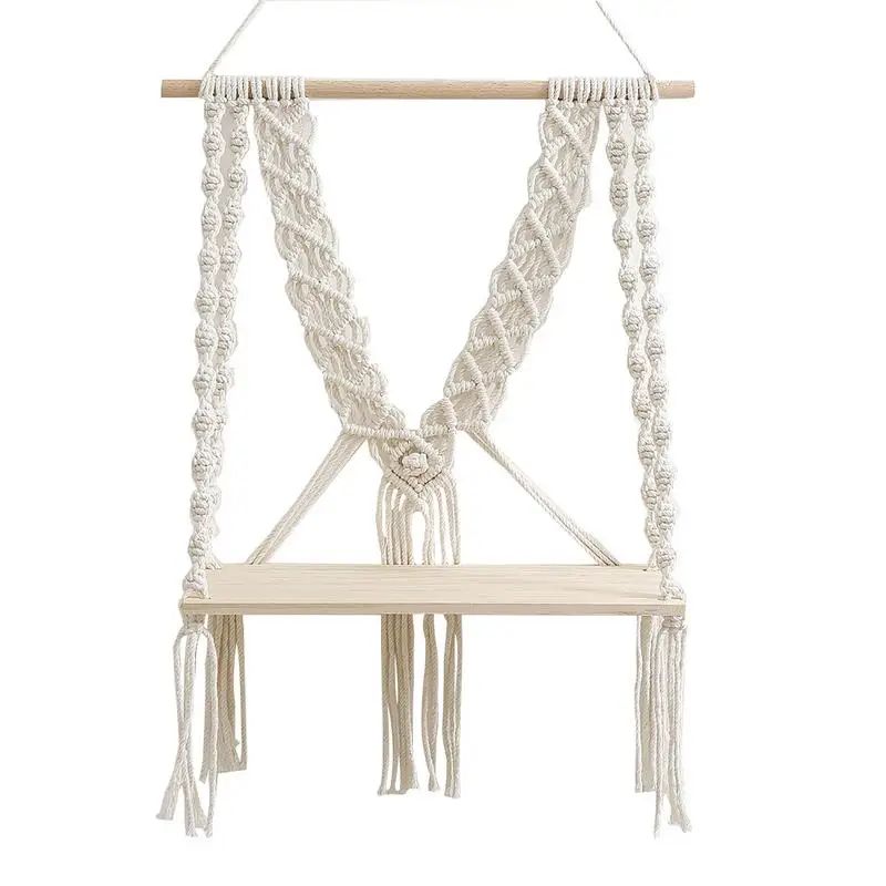 

Вешалка для макраме, плетеная настенная вешалка для гостиной, детской комнаты, в стиле бохо, Настенный декор