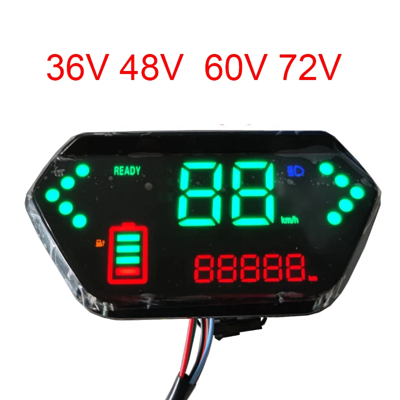 

Electric Bicycle LCD Display with Speed Meter and Black Battery Status Indicator Speedometer Cycling Computer