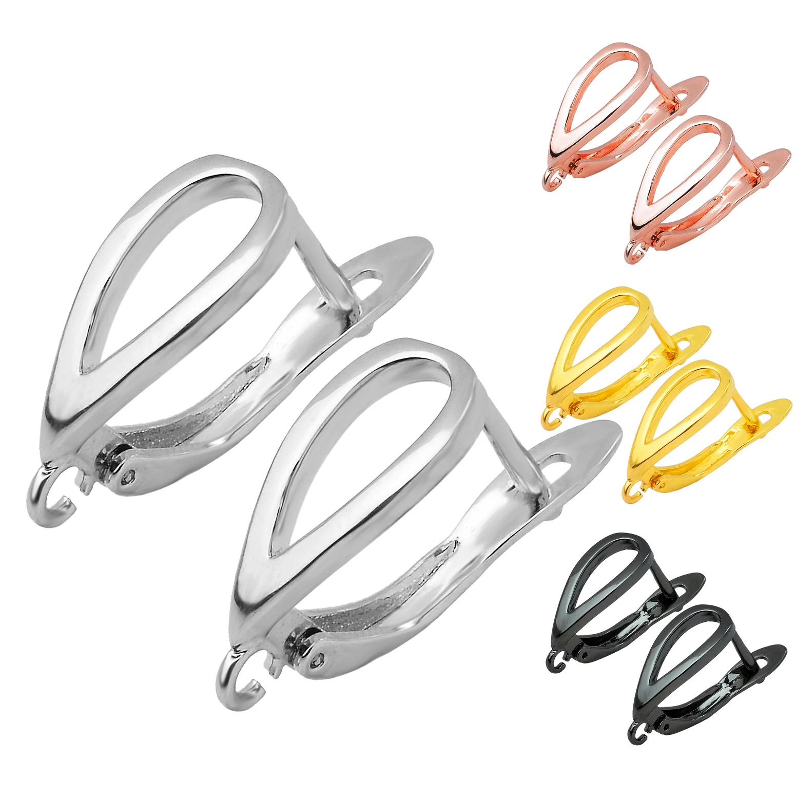 

2022 New DIY Earrings Jewelry Accessories Hollow Buckle Ladies Handmade Eawire Jewelry Craft Supplies Wholesale 2 Pairs 1.1*2CM