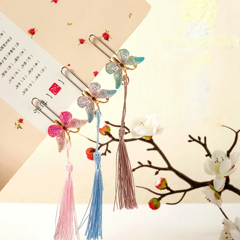 

Colorful Butterfly Bookmarks Paper Clip Shell Student Teacher Reading Tools School Supplies Business Gift Random Color