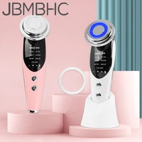 7 in 1 facial massager rf ems mesotherapy electroporation lifting machine led light therapy skin rejuvenation cleaning eye care