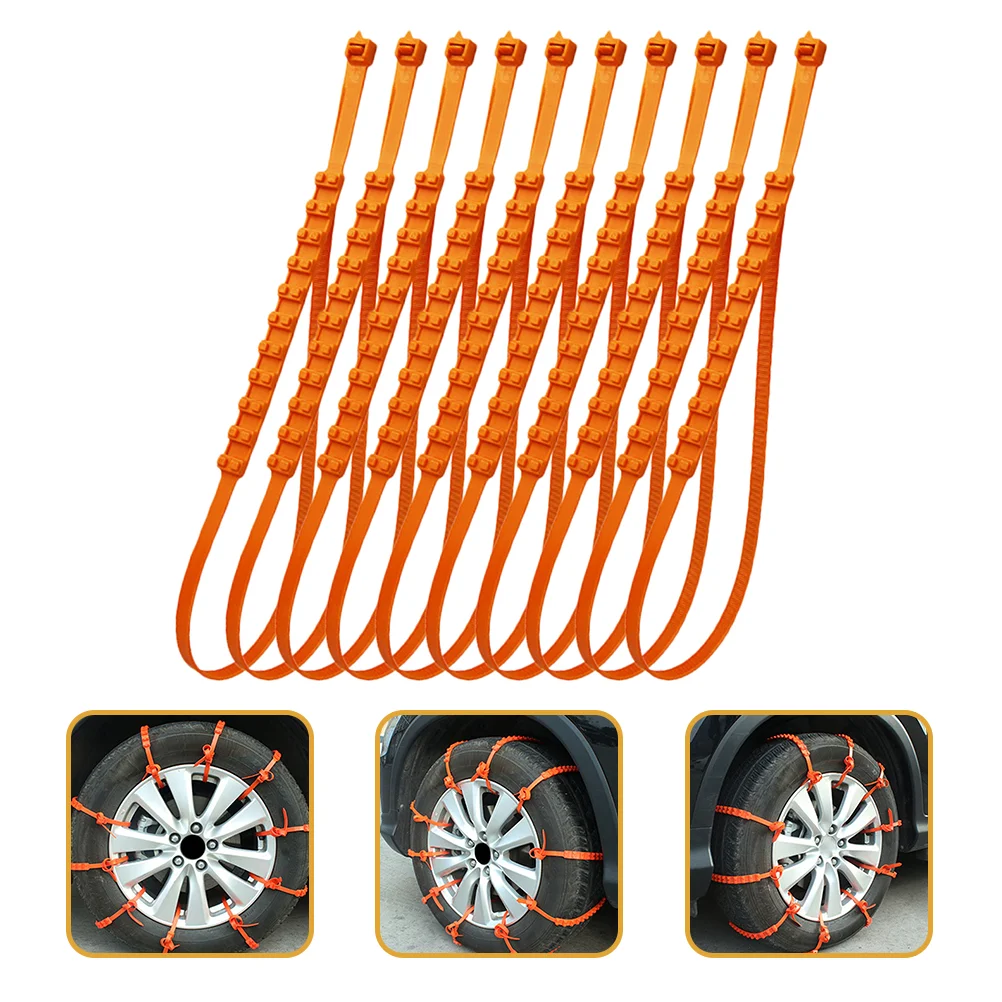 

10 Pcs Car Snow Chains Truck Tire Cables Automobile Tires The Zip Ties Plastic Passenger Tyre