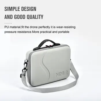 DJI Mini 2 Storage Bag Handbag PU Shoulder Bag Portable Carrying Case Waterproof Box For DJI Mavic Mini 2 3 SE Drone Accessories 4