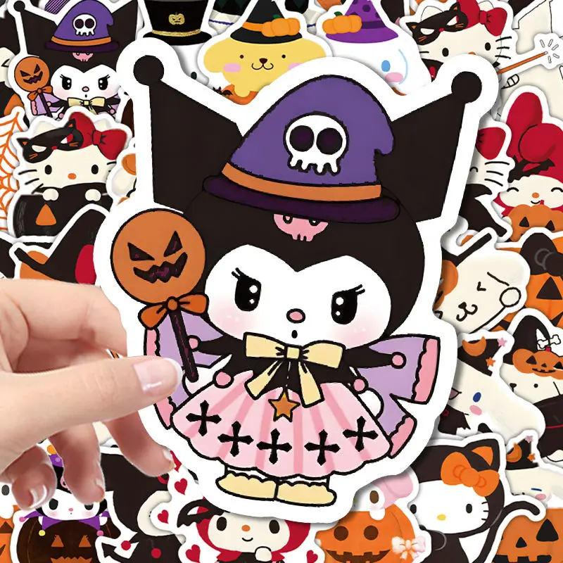 63 шт. Sanrio Хэллоуин мультфильм милый Hello Kitty Kuromi мобильный телефон для ноутбука