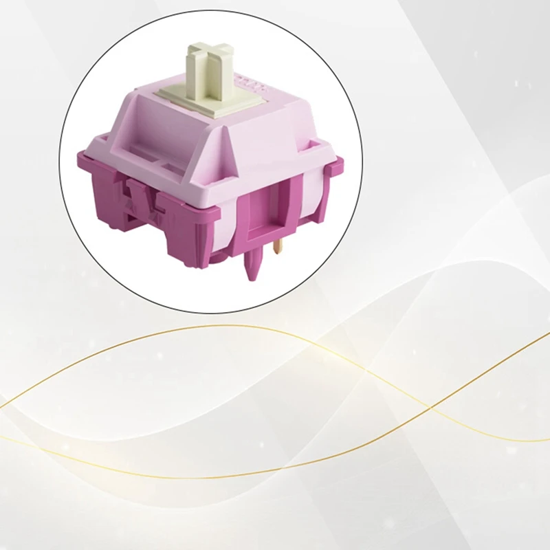 45 шт. кремово-фиолетовый Pro переключатель 5-контактный 30Gf ось абзаца совместимая с