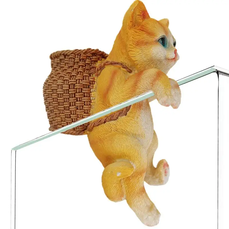 

Садовый горшок, подвесные животные, милые украшения для аквариума, кошка, аквариумные украшения, растения с рюкзаком, аквариумные растения, ...