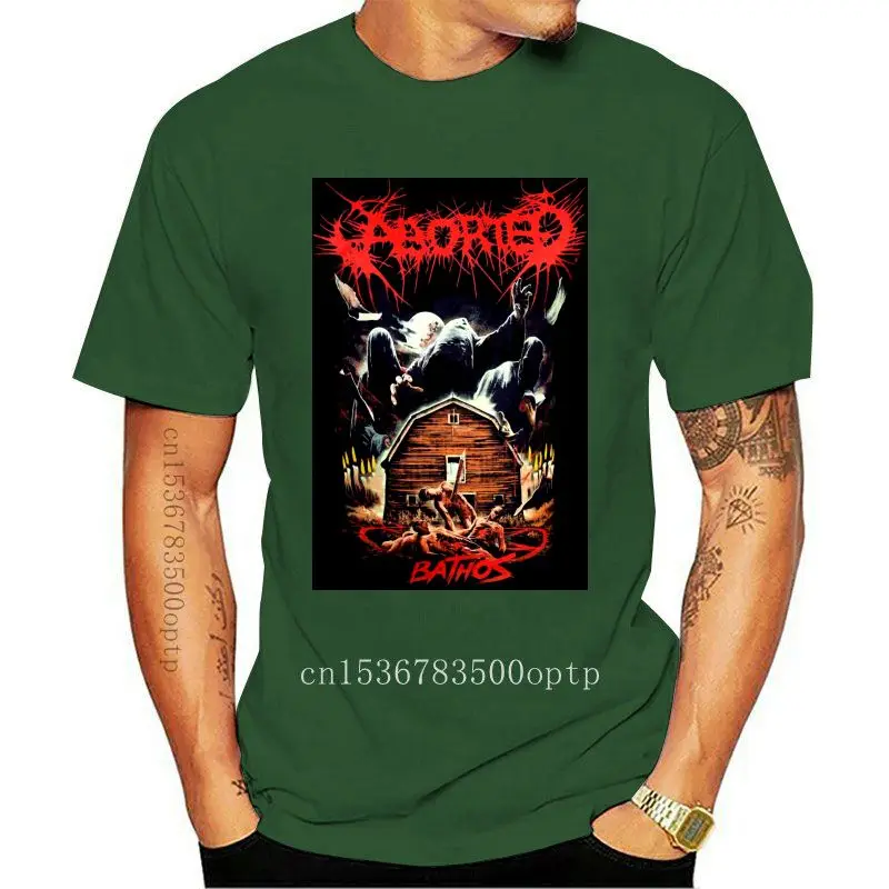 

Camiseta auténtica de ABORTED Bathos, S, M, L, XL, 2XL, 2021