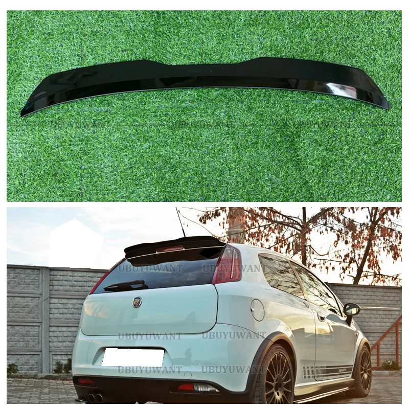 Задний спойлер для FIAT GRANDE PUNTO ABARTH 2007 2008 2009 2010 глянцевый черный из АБС-пластика