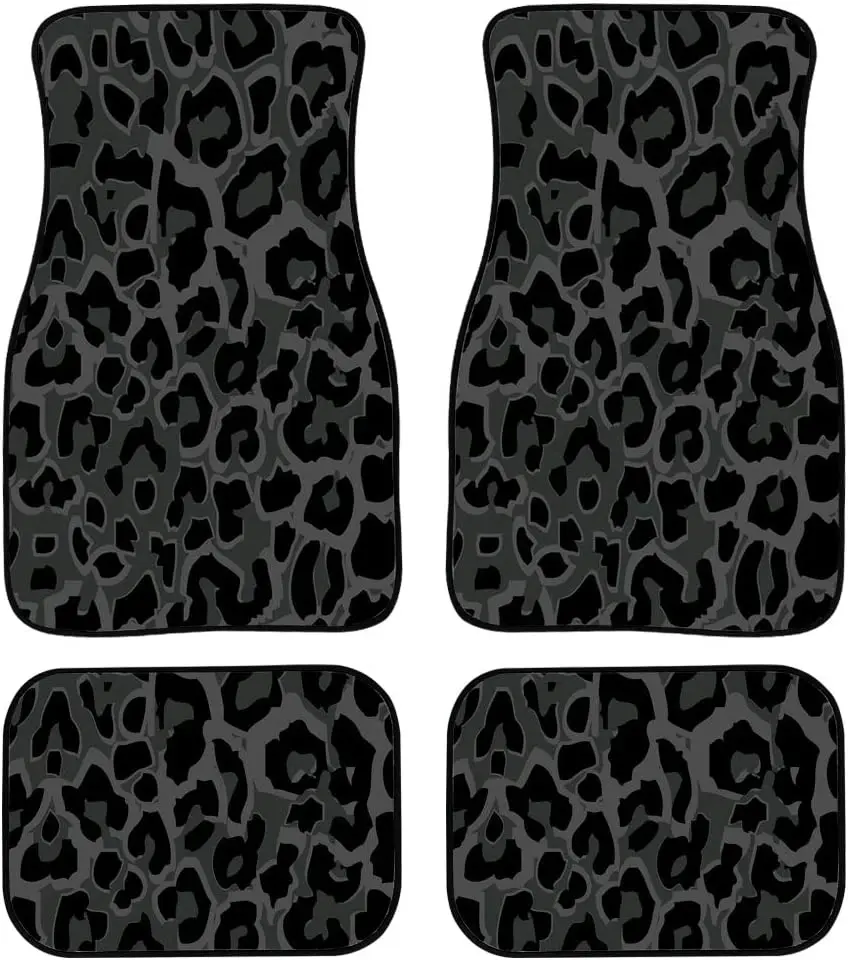 

Jndtueit Леопардовый гепардовый коврик с животным принтом, набор напольных ковриков для автомобиля, для любой погоды, сверхпрочная Защита подходит для большинства транспортных средств, автомобилей, Se