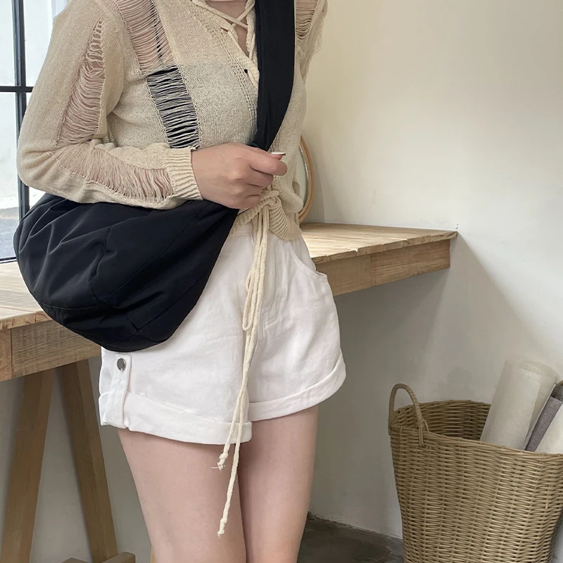 

Winter New Women's Bag Large Capacity Casual Simple Nylon Crossbody Bag Dumpling Bag High Grade Solid Color Fashion Shoulder Bag