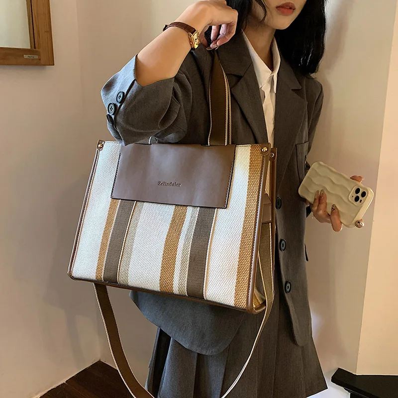 CGCBAG 2023 New Fashion Women Shoulder Bag Casual Lage Capacity Female Tote Bag Simple Commuting Designer Luxury Handbags