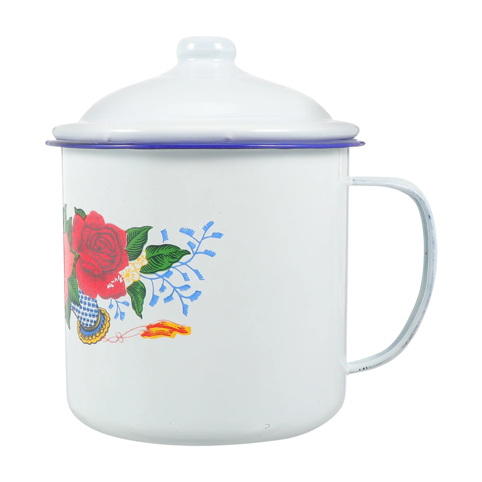 

Mug Enamel Cup Coffee Cups Mugs Tea Camping Metal Drinking Water Tin Porcelain Espressovintage Hiking Tumbler Chinese Enamelware