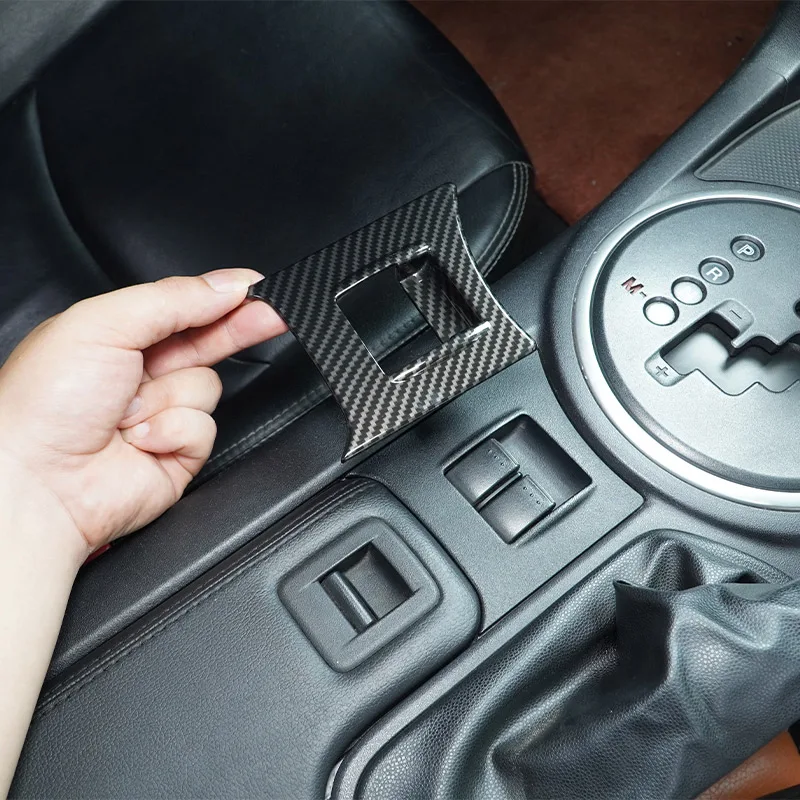 

For Mazda MX-5 NC 2009-2014 ABS Carbon Fiber Car Window Glass Lift Button Decorative Frame Sticker Car Interior Accessories