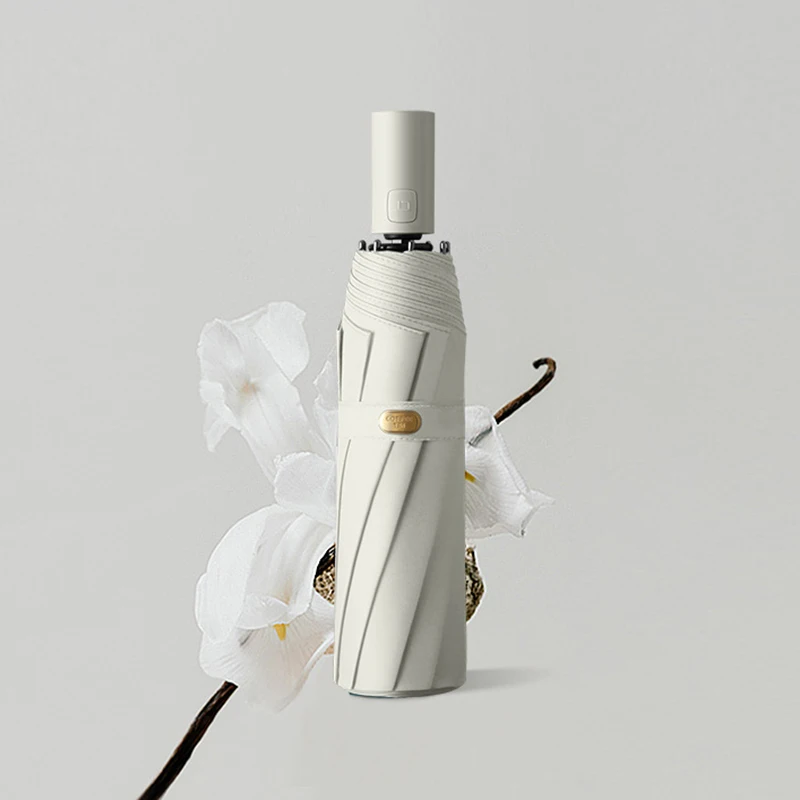 

Simple Design Clear Umbrella Automatic Same Color Coating Sun Protect Umbrellas Rain Women Folding Black Men Paraguas