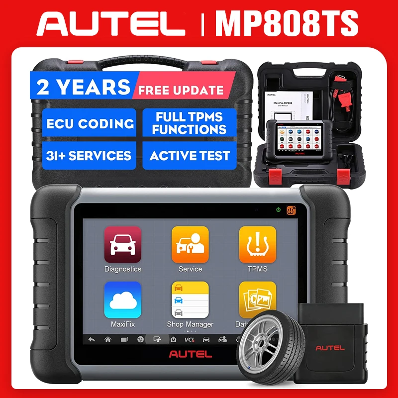 

Autel MaxiPRO MP808TS TPMS диагностический инструмент OBDII сканер автомобильный диагностический инструмент профессиональный автомобильный сканер PK MP808BT